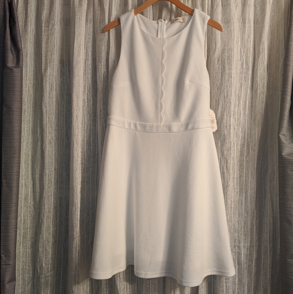 White fit and flare Large alter'd state dress